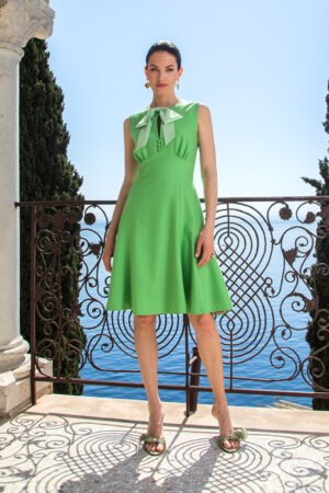 Verde Wool Fit-and-Flare Dress