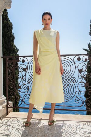 Primavera Draped Silk Dress